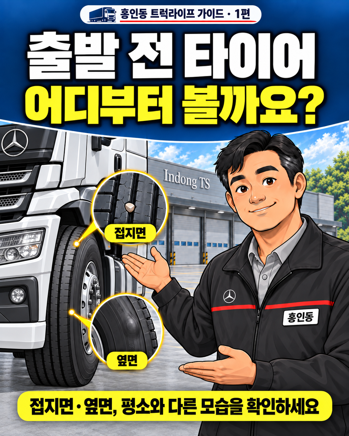 출발 전 타이어, 어디부터 볼까요? 홍인동 트럭라이프 가이드 1편 표지